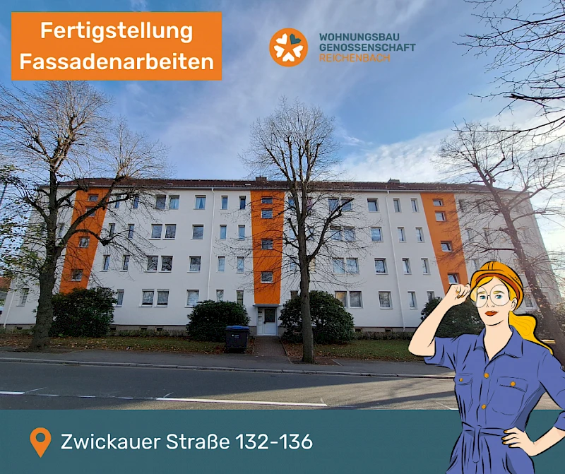 Fassadensanierung Zwickauer Str. 132-136