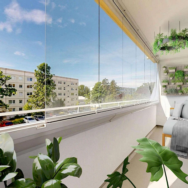 Familien willkommen! Modern sanierte 4-Raum-Wohnung mit verglastem Balkon zum Sofortbezug