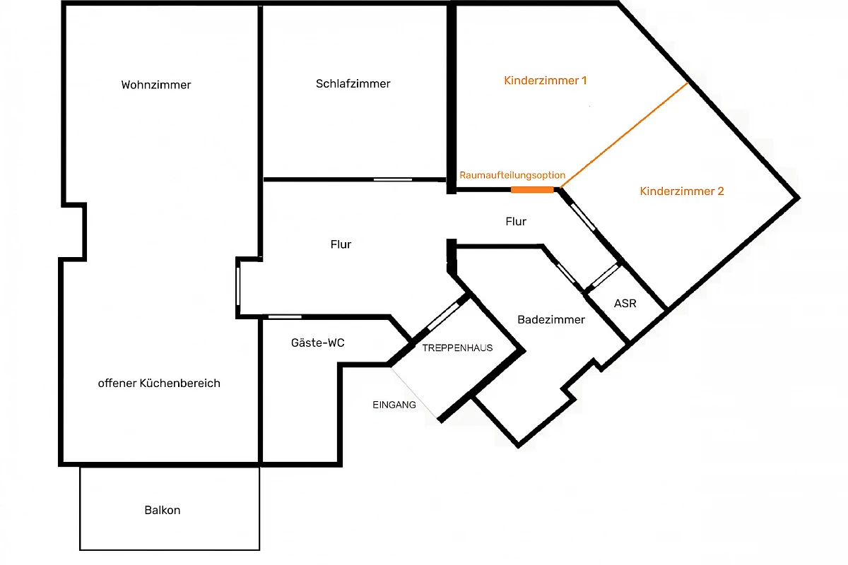 Geplanter Grundriss