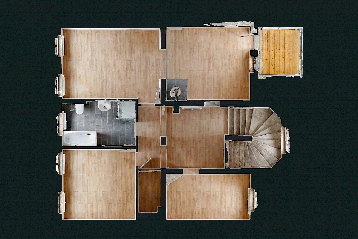 Grundriss untere Etage