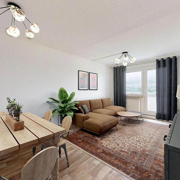 Euer Schlüssel zum Glück! Modern sanierte 3-Raum-Wohnung mit verglaster Loggia in sonniger Südlage