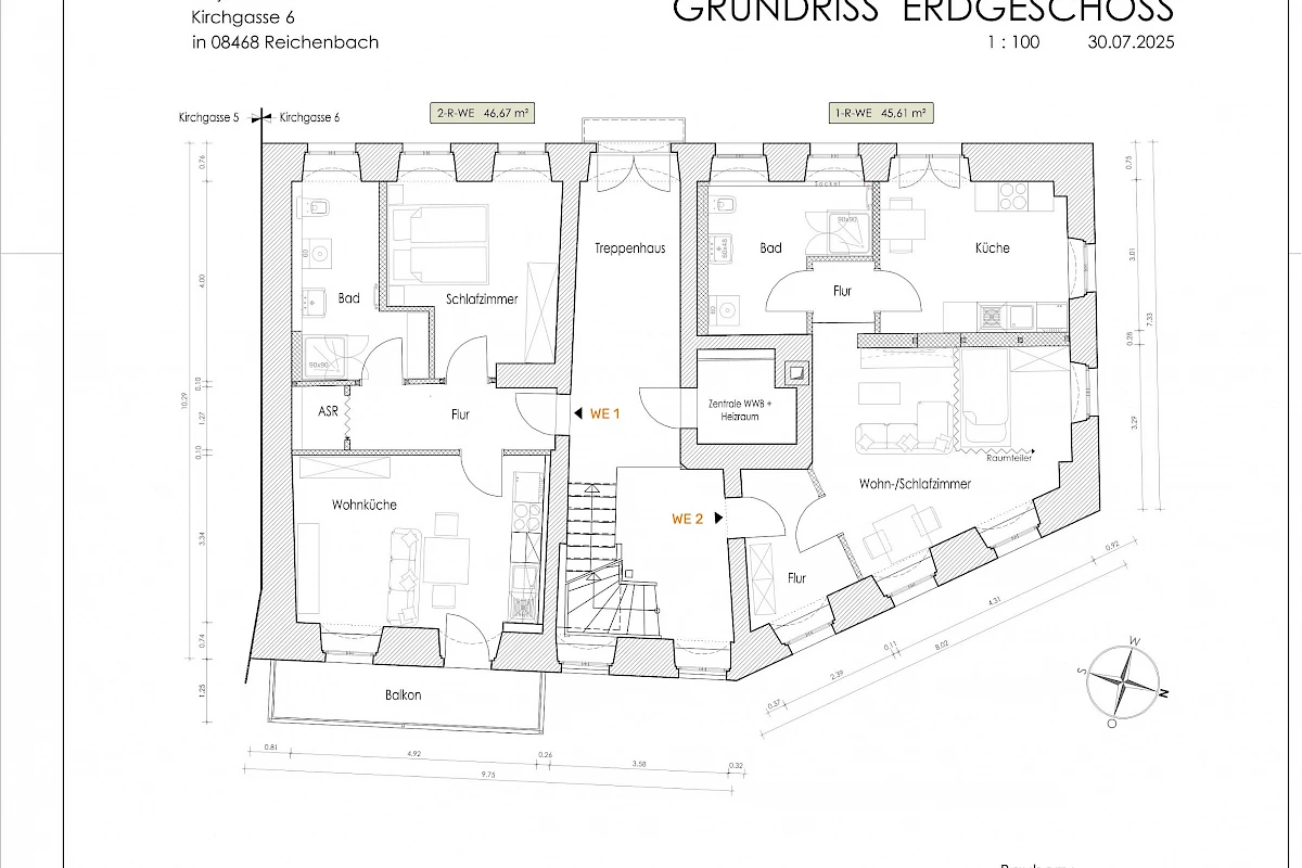 Grundriss WE 1