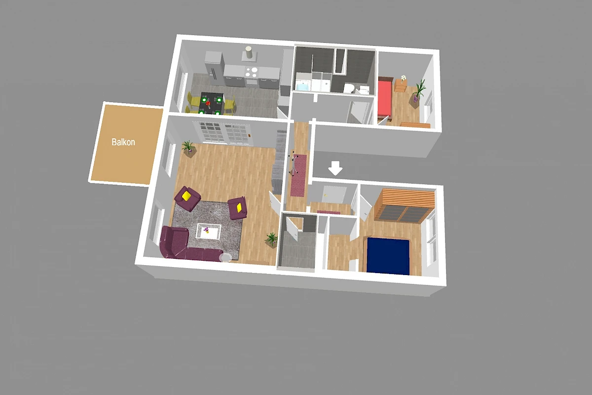 3D-Grundriss Wohnung