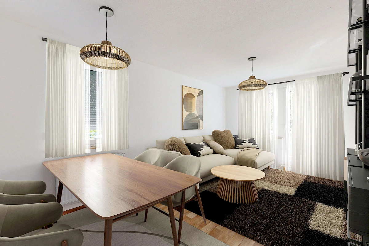 Wohnbeispiel Wohnzimmer