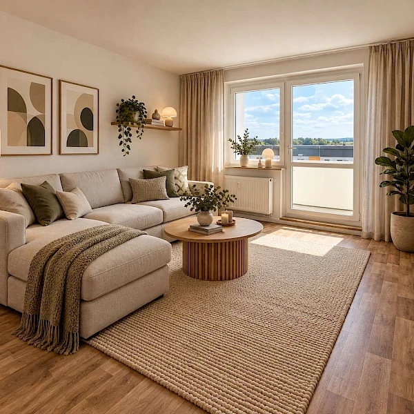 Sonnige Aussichten! Sanierte 3-Raum-Wohnung mit verglastem Balkon und Ausblick zum Sofortbezug