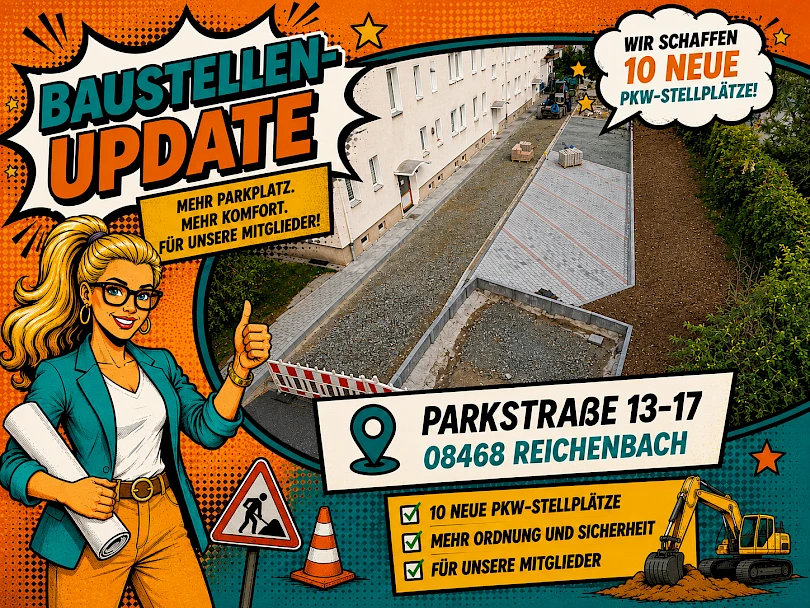 Parkstraße 13–17: Neue Parkplätze und ein aufgewertetes Wohnumfeld